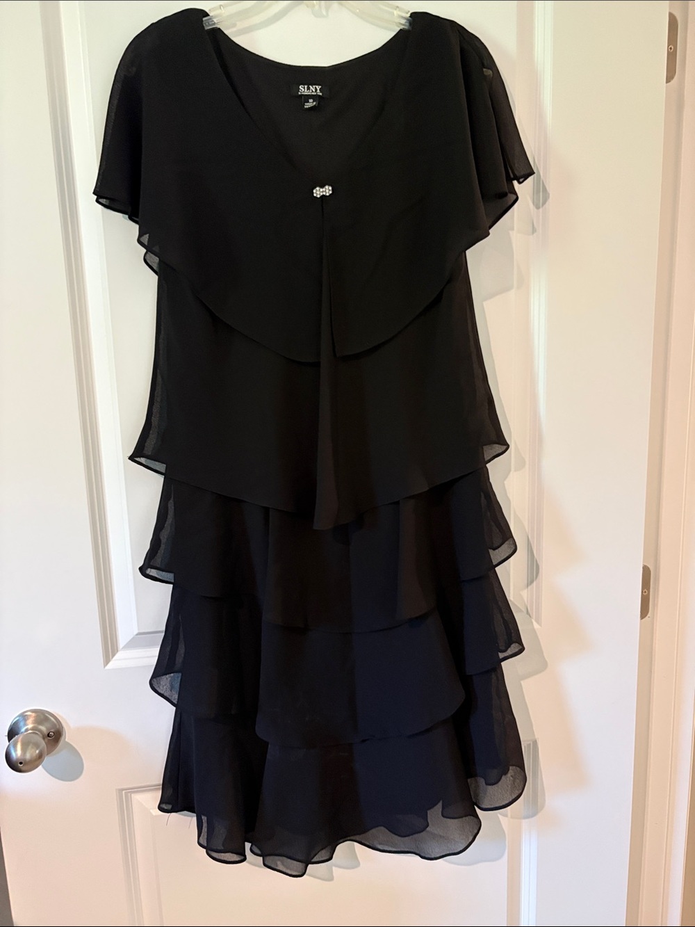 Black Layered Chiffon Dress